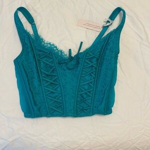Victoria’s Secret teal corset